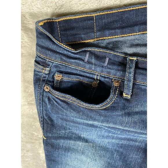 Abercrombie & Fitch Emma Low Rise Jeans Stretch Dark Wash Bootcut Size 2L - Picture 10 of 16
